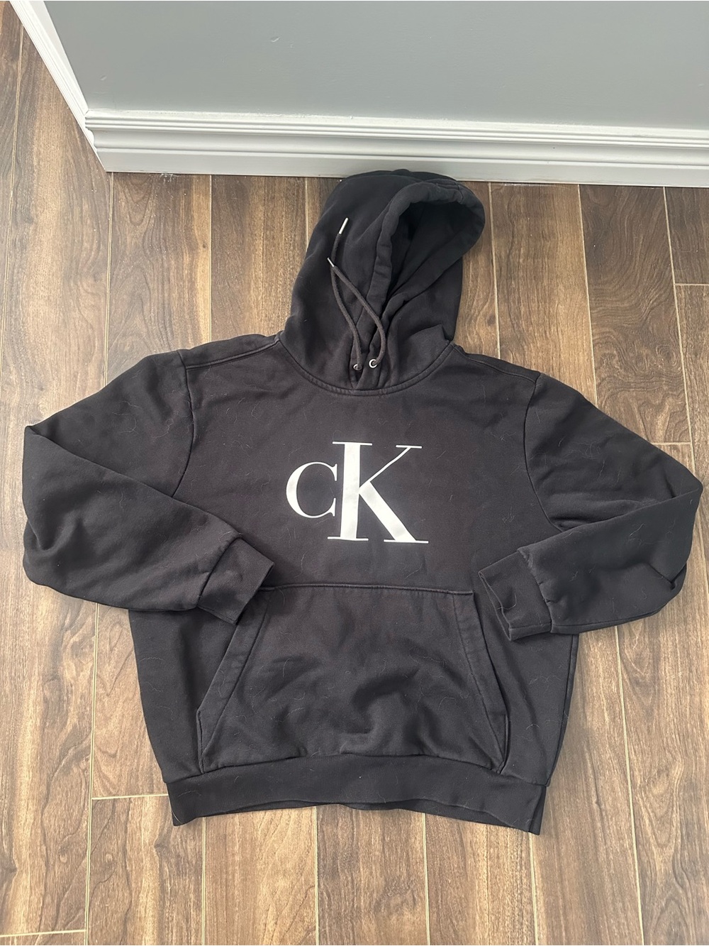 Calvin Klein Black Hoodie with White CK Logo